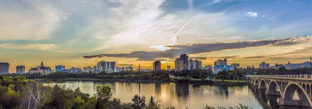 Sunset over the Saskatchewan River