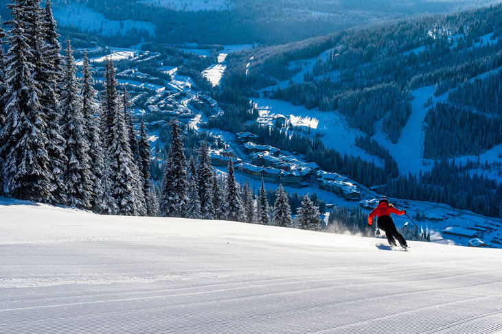 skiing in Sun Peaks