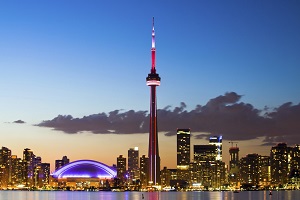 Toronto skyline at night