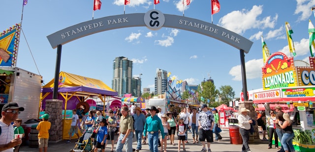 The vibrant Stampede Park